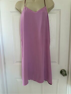 Reversible Women's Pink and Fuchsia Halter Slip Shift Dress